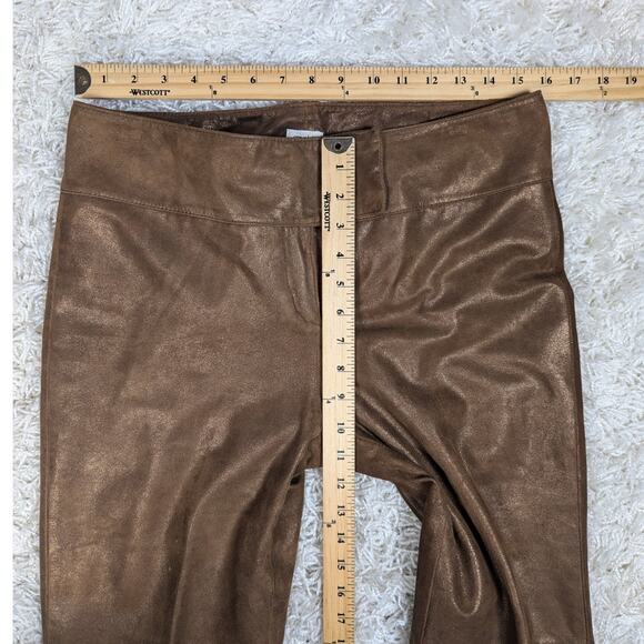 Y2K Vintage Cache Metallic Leather Bootcut Pants Bronze Brown Size 8 - Picture 4 of 15